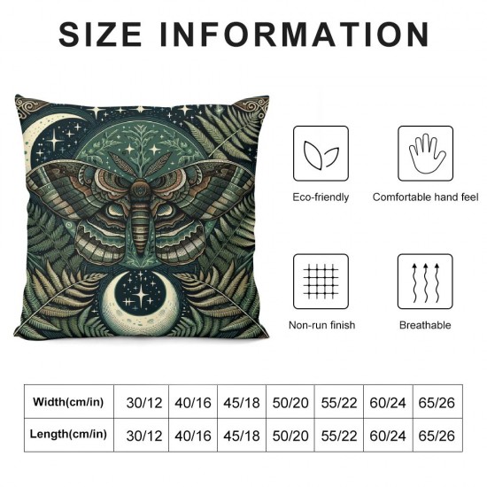 Ulloord Pillow Covers Pillow Cases Cushion Covers for Kids Adults, Leaves Exotic Decorative Square Cushion Cases Set for Bedroom Living Room
