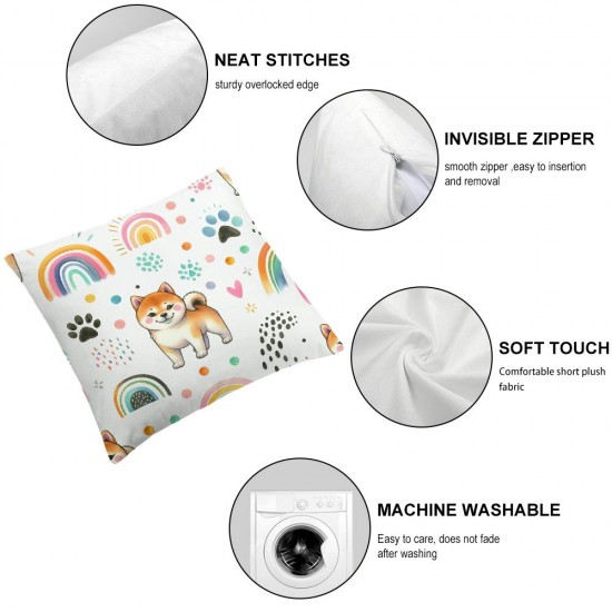 Ulloord Dog Decorative Square Throw Pillow Cover Pillow Cover for Living Room Cushion Case
