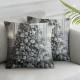 Ulloord Snowman Throw Pillow Covers Christmas Tree Silver Christmas Cute Fashion Decorative Cushion Covers for Christmas Living Room Bedroom Sofa Bed Decoration