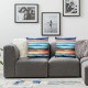 Ulloord Rainbow Stripes Decorative Throw Pillow Cover Case, Pillow Cases Square Standard Cushion Covers for Couch Sofa Bed