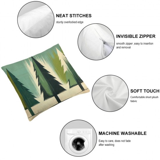 Ulloord Christmas Green White Throw Pillow Covers Decorative Cushion Cover for Christmas Parties Living Room room Sofa Decoration Gift