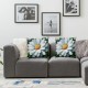 Ulloord Spring Daisy Pillow Covers , Decorative Throw Pillow Case Gray Buffalo Plaids Cushion Case for Couch Home Outdoor Sofa Decoration
