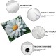 Ulloord Spring Daisy Pillow Covers , Decorative Throw Pillow Case Gray Buffalo Plaids Cushion Case for Couch Home Outdoor Sofa Decoration