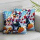 Ulloord Christmas Pillow Covers Snowman Throw Pillow Covers Winter Pillowcase Home Decor Living Room House Decorative Cushion Case for Sofa Couch