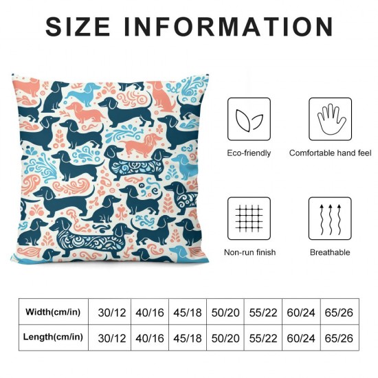 Colorful Dog Pillow Covers - Dog Throw Pillow Cover Puppy Silhouette Pillow Cases Pet Animal Print Cushion Covers for Sofa Bed Car